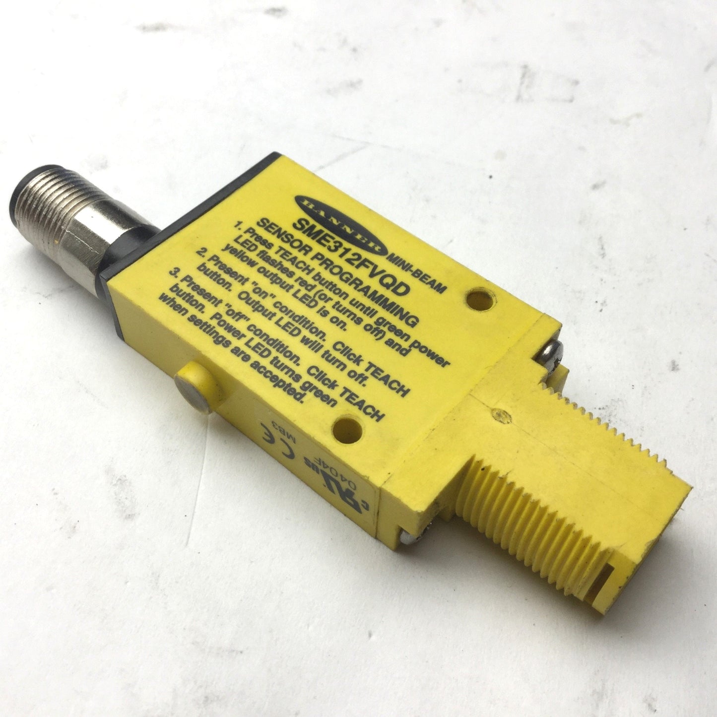 Used Banner SME312FVQD Mini-Beam Fiber Optic Amplifier, Voltage: 10-30VDC, NPN PNP