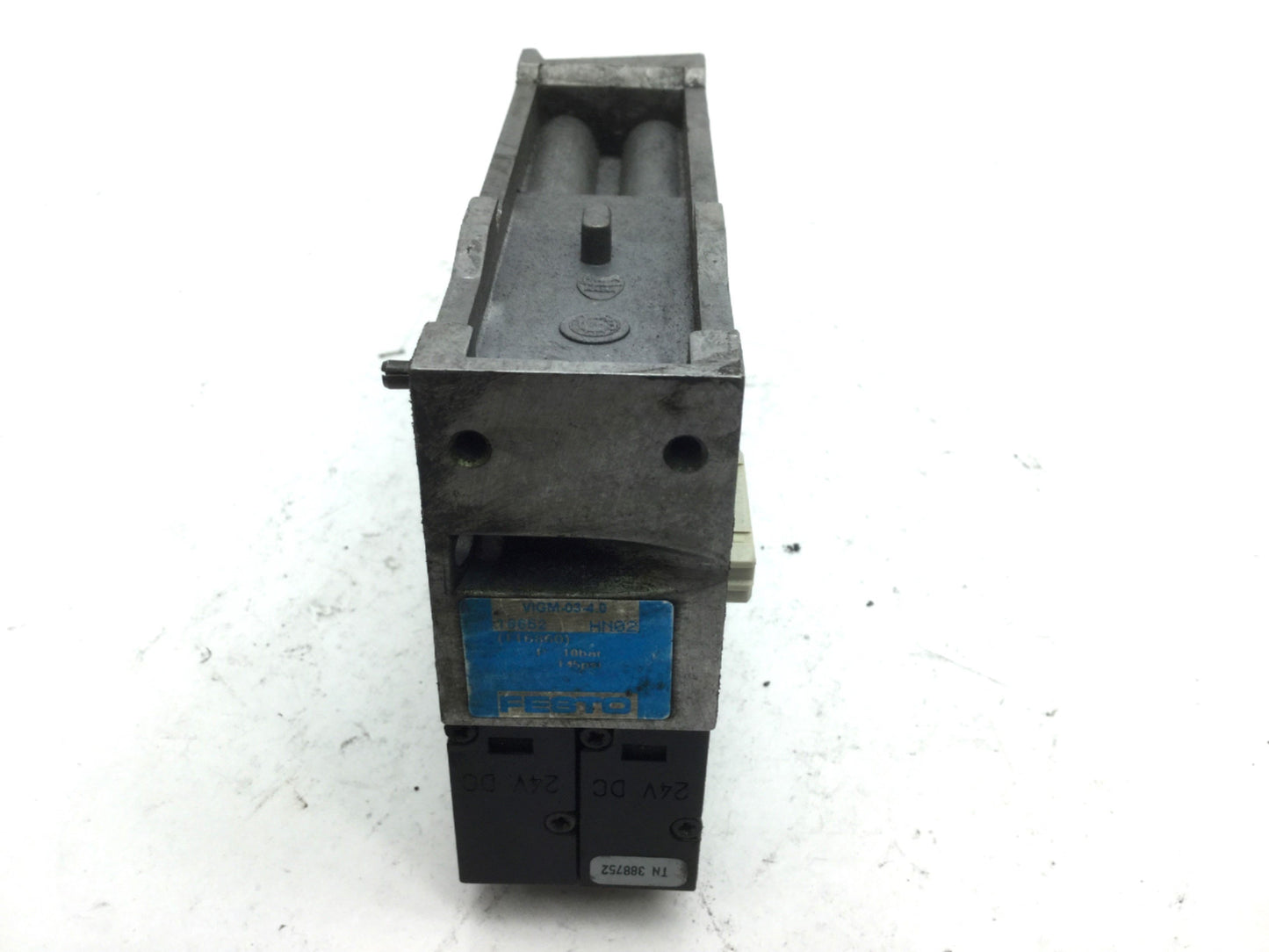 Used 2x Festo MT2H-5/2-4.0-L-S-VI Solenoid Valves On VIGM-03-4.0 Manifold Block