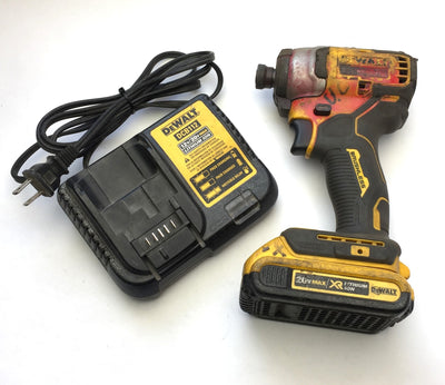 Used DeWalt DCF809 1/4" Cordless Impact Driver Brushless 20VDC DCB112 Charger Battery
