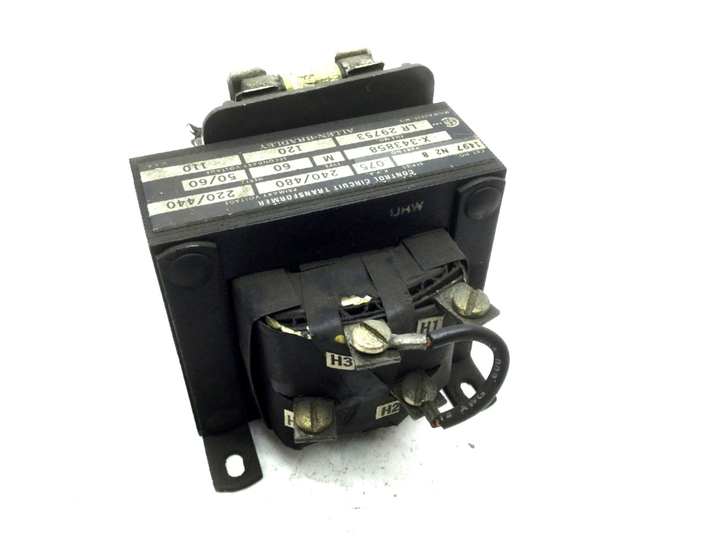 Used Allen Bradley 1497-N2-B Control Circuit Transformer Prim 240/480 Sec 120 110