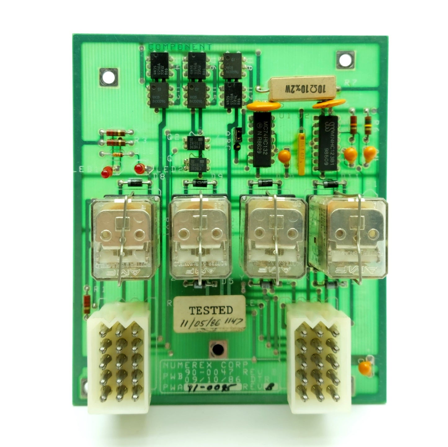 Used Numerex Corp 90-0047 Rev. B Relay Control Board PCB