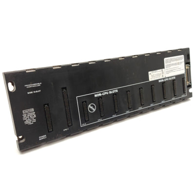 Used GE Fanuc IC693CHS391K Series 90-30 PLC Base Rack, 1x CPU 9x I/O Slots, EMI