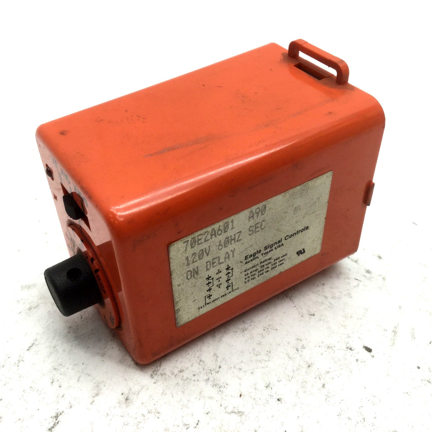 Used Eagle 70E2A601 A90 Time On Delay Timer Relay 120V 60Hz