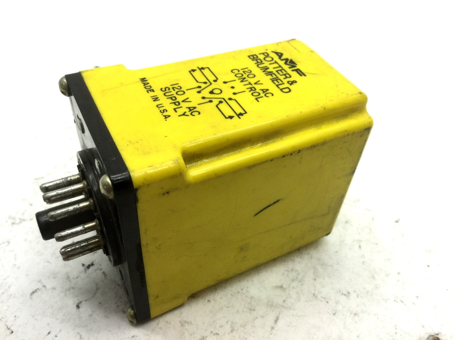 Used AMF Potter & Brumfield CDB-38-70091 CMOS IC Time Delay Relay 0.1-5 Sec, 120VAC