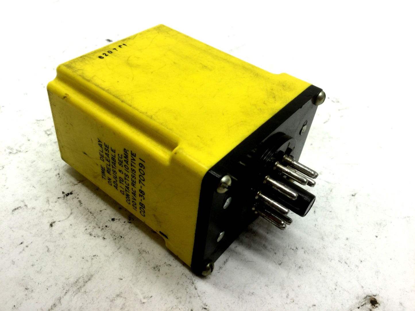 Used AMF Potter & Brumfield CDB-38-70091 CMOS IC Time Delay Relay 0.1-5 Sec, 120VAC
