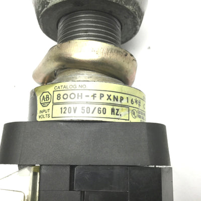 Used Allen-Bradley 800H-FPXNP16 Hazardous Location Illuminated Push Button 120VAC