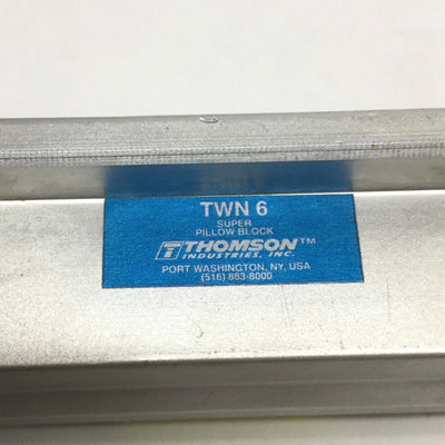 Used Thomson TWN 6 Super Pillow Block Ball Bushing Linear Guide, 3/8" Bore, Closed