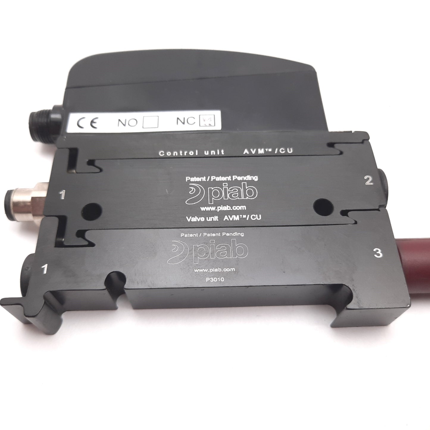 Used Piab P3010 AVM/CU Vacuum Pump, 24VDC, Flow: 0-15.89scfm Feed: 102psi Max