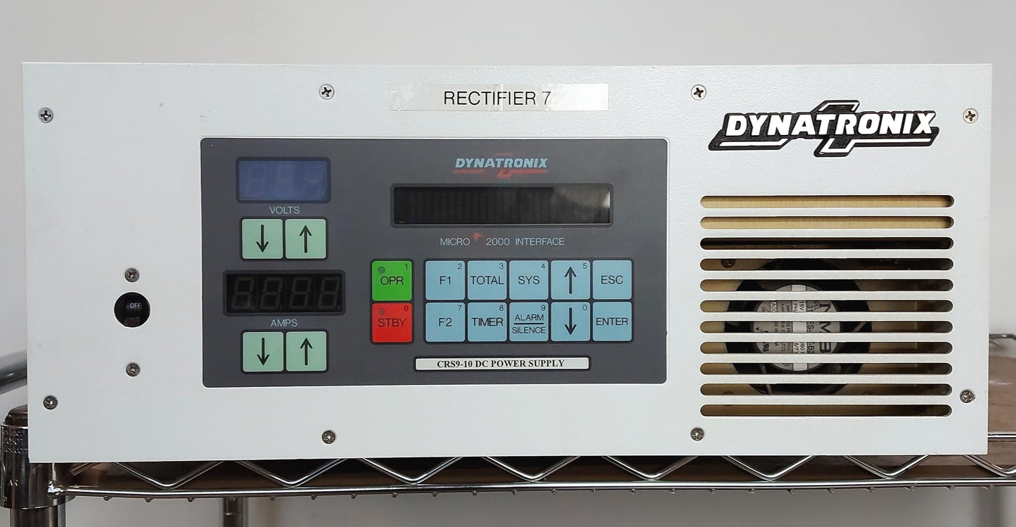 Used Dynatronix CRS9-10 DC Power Supply Out: 0-9VDC 0-10A In: 120VAC *Broken Switch*