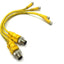 Used Lot of 2 Turck VBRS 4-2PKG 3M-0.2/0.2/S651 Cable Splitter M12 4-Pin to M8 3-Pin