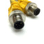 Used Lot of 2 Turck VBRS 4-2PKG 3M-0.2/0.2/S651 Cable Splitter M12 4-Pin to M8 3-Pin