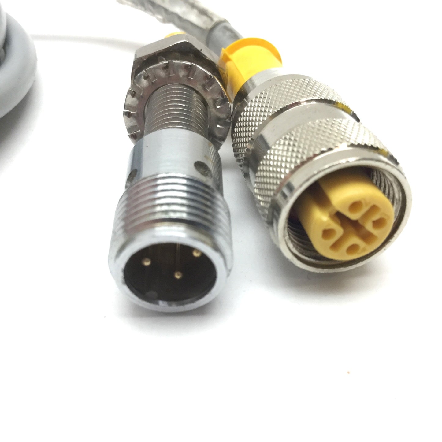 Used Turck 46722 Inductive Proximity Sensor, 3mm, 10-30VDC, M8, M12 4-Pin, With Cable