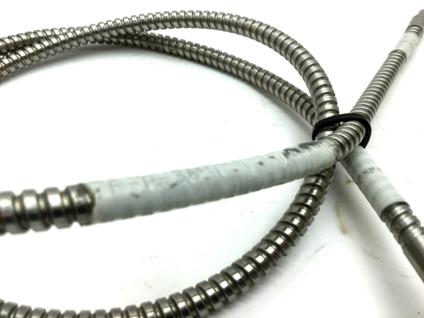 Used Tri-Tronics F-P-36 Fiber Optic Light Guide, 36" Long, Stainless Steel Jacket