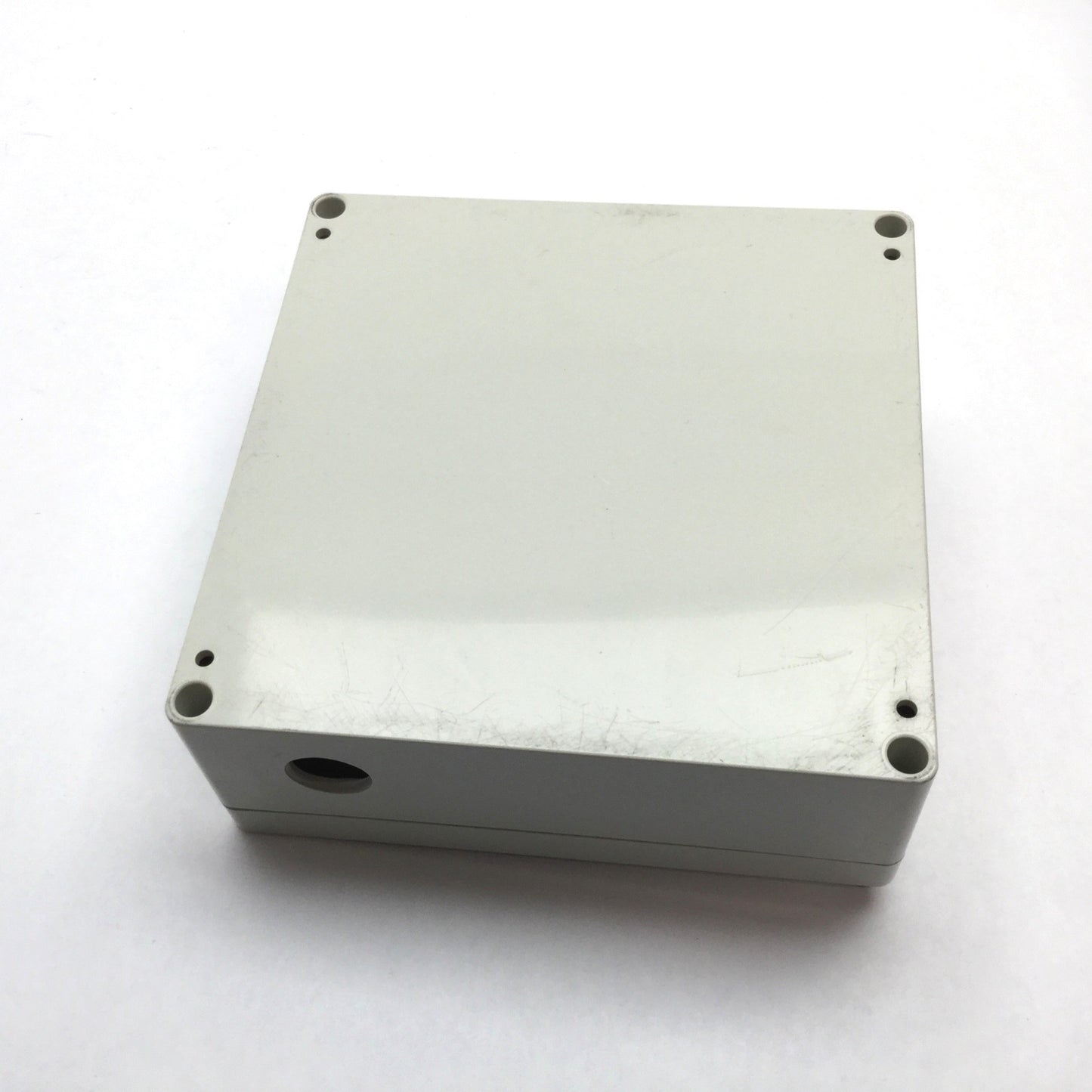 Used Hammond 1554RGY Electrical Enclosure, 160mm x 160mm x 61mm, ABS Plastic, *Holes*