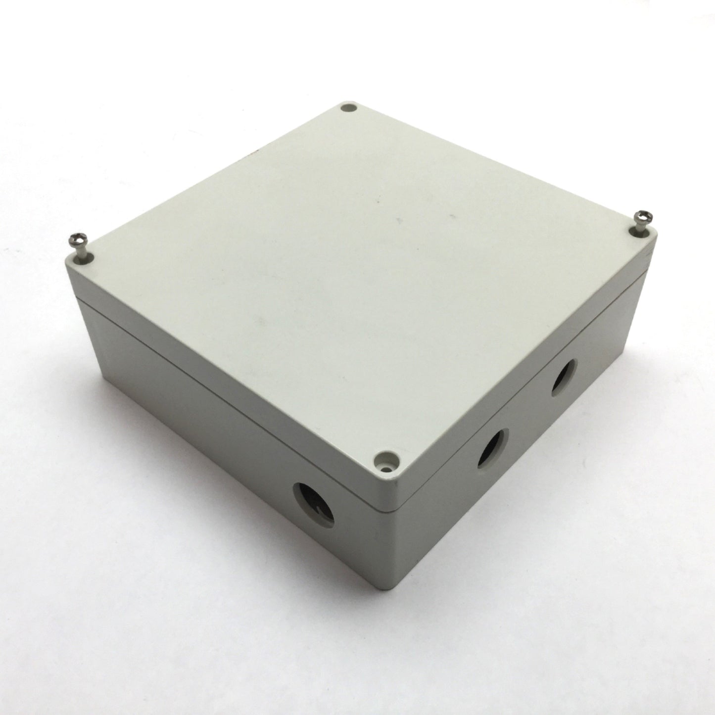 Used Hammond 1554RGY Electrical Enclosure, 160mm x 160mm x 61mm, ABS Plastic, *Holes*