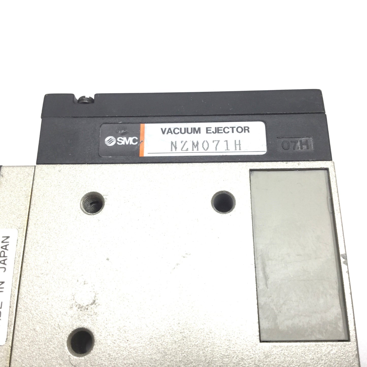 Used SMC NZM071H Vacuum Ejector, Rating: -630mmHg, Supply: 5 Bar, 24VDC, 1/8" NPT