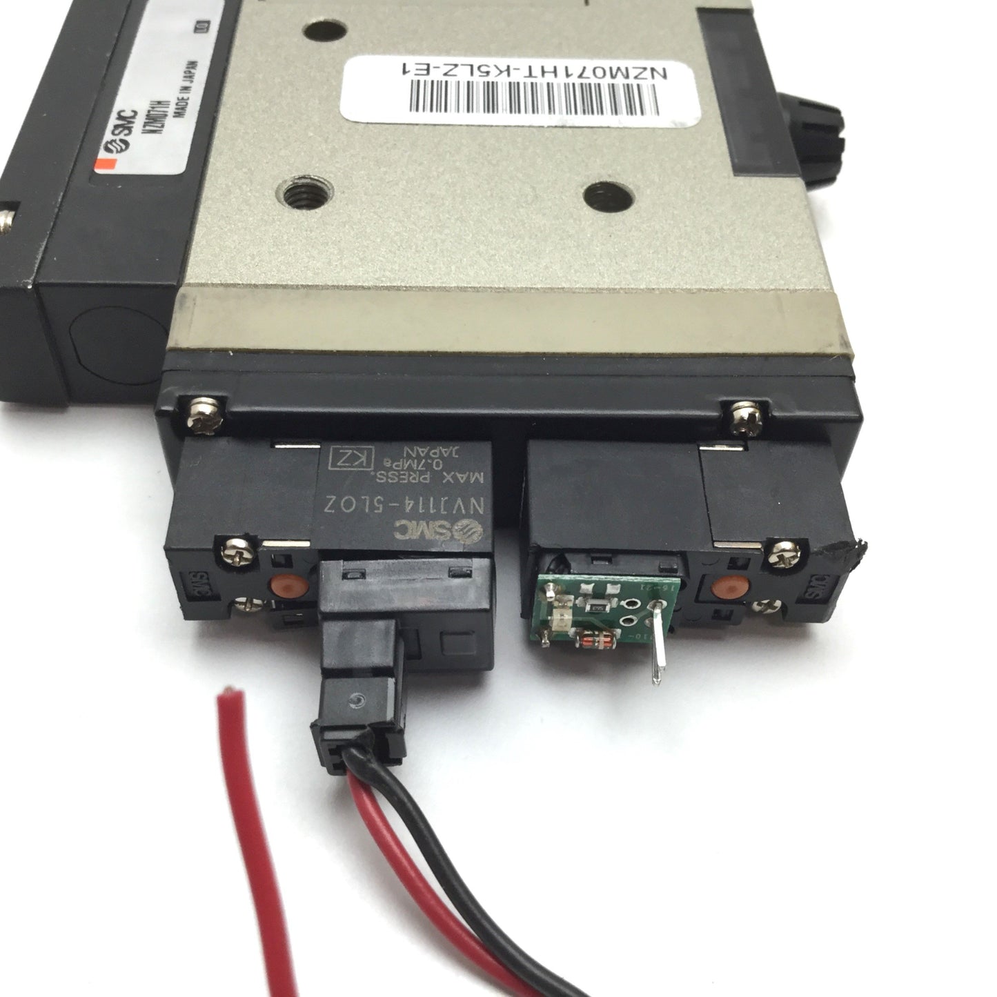 Used SMC NZM071HT-K5LZ Vacuum Generator Ejector, 24VDC, 30-80psi, *Missing Terminal