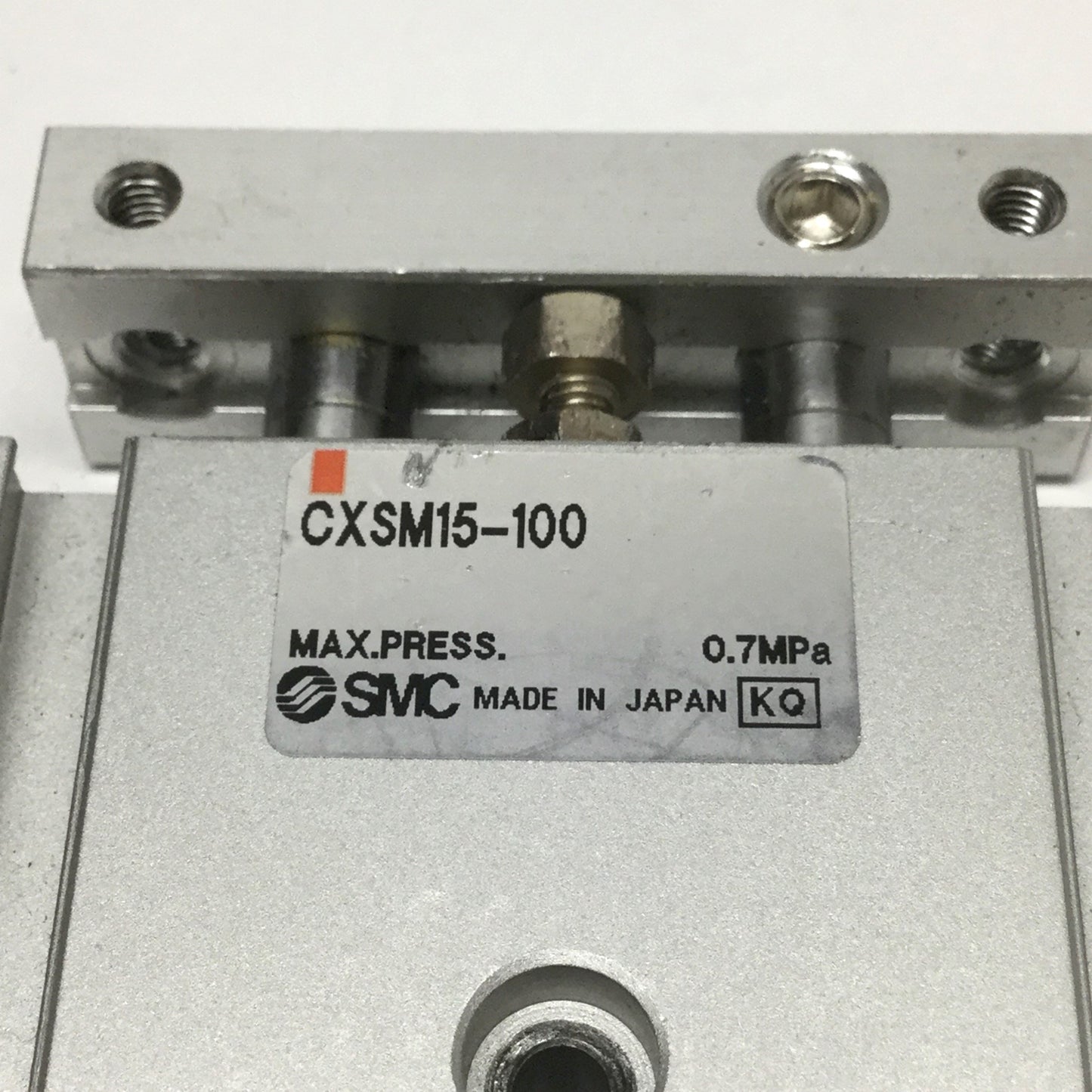 Used SMC CXSM15-100 Slide Cylinder, Dual Rod, 15mm Bore, 100mm Stroke w/ Switch