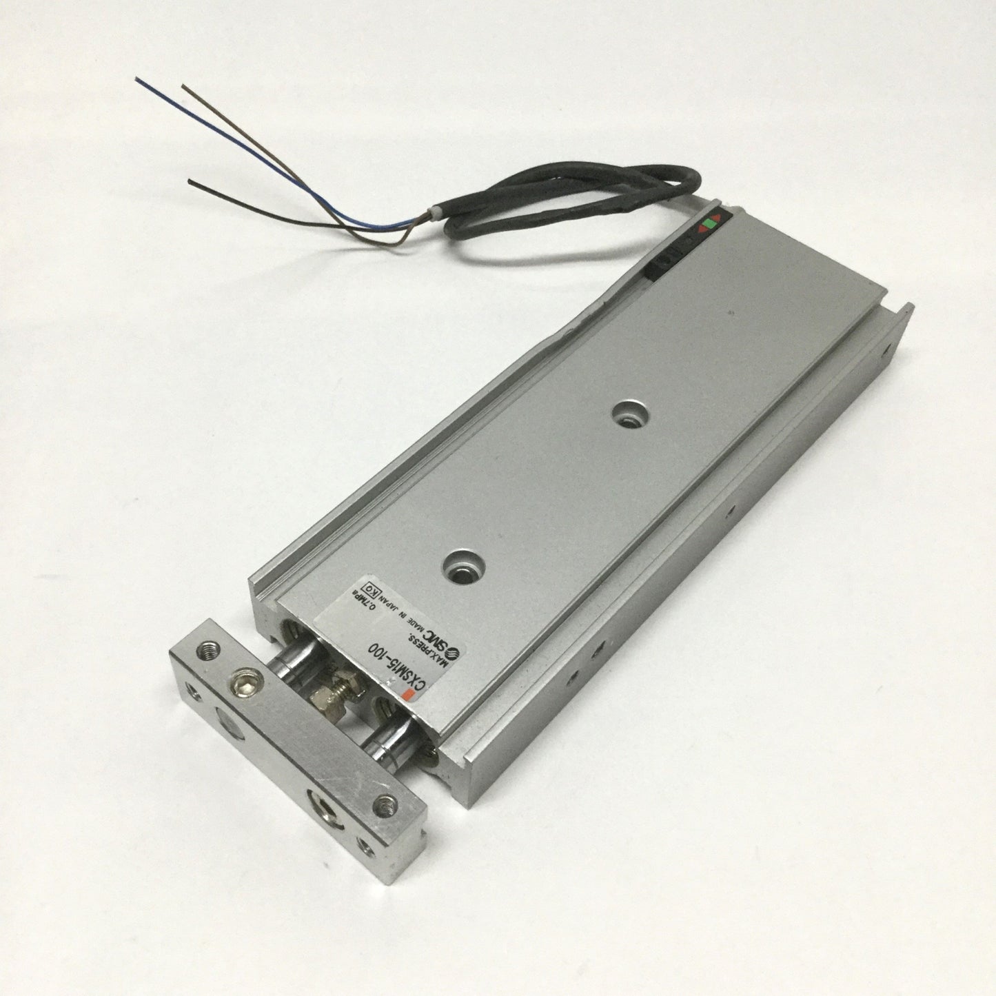 Used SMC CXSM15-100 Slide Cylinder, Dual Rod, 15mm Bore, 100mm Stroke w/ Switch