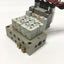 Used SMC SYJ3140-5MOZ (x4) 5-Port Base Mounted Solenoid Valves on Manifold 24VDC Coil