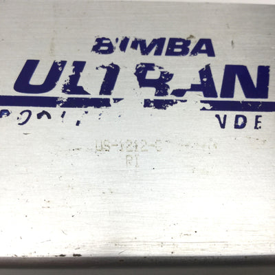 Used Bimba US-1212-C Ultran Rodless Cylinder, Bore: 1-1/4", Stroke: 12", 1/8" NPT