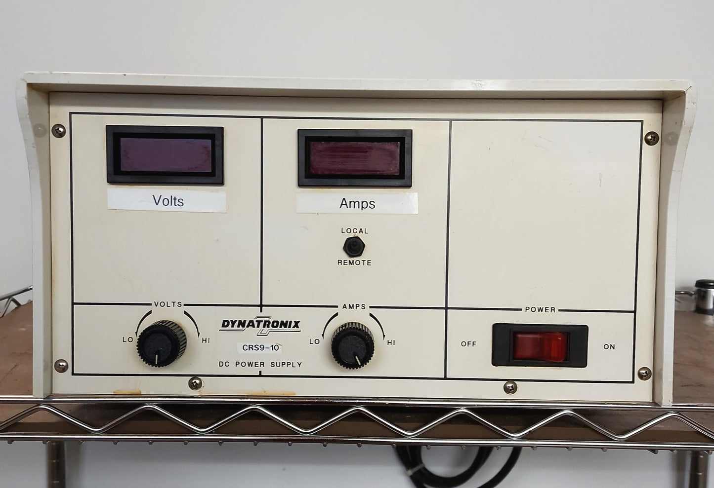 Used Dynatronix CRS9-10 DC Power Supply Output: 0-9V 0-10A Input: 1PH 208VAC 50/60Hz