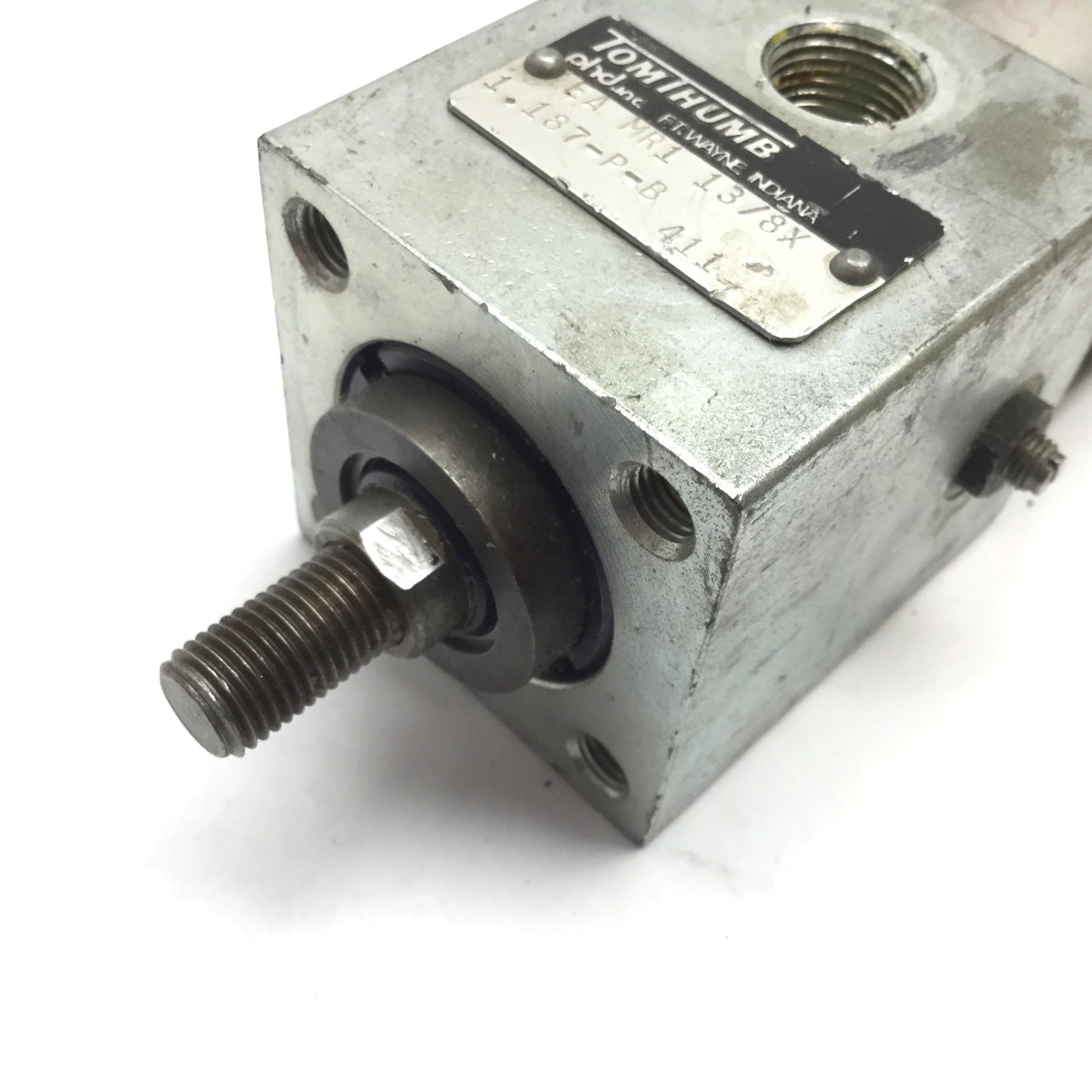 Used PHD Tom Thumb EA MR1 13/8X1.187-P-B Pneumatic Cylinder, Bore 1.5", Stroke 1.187"