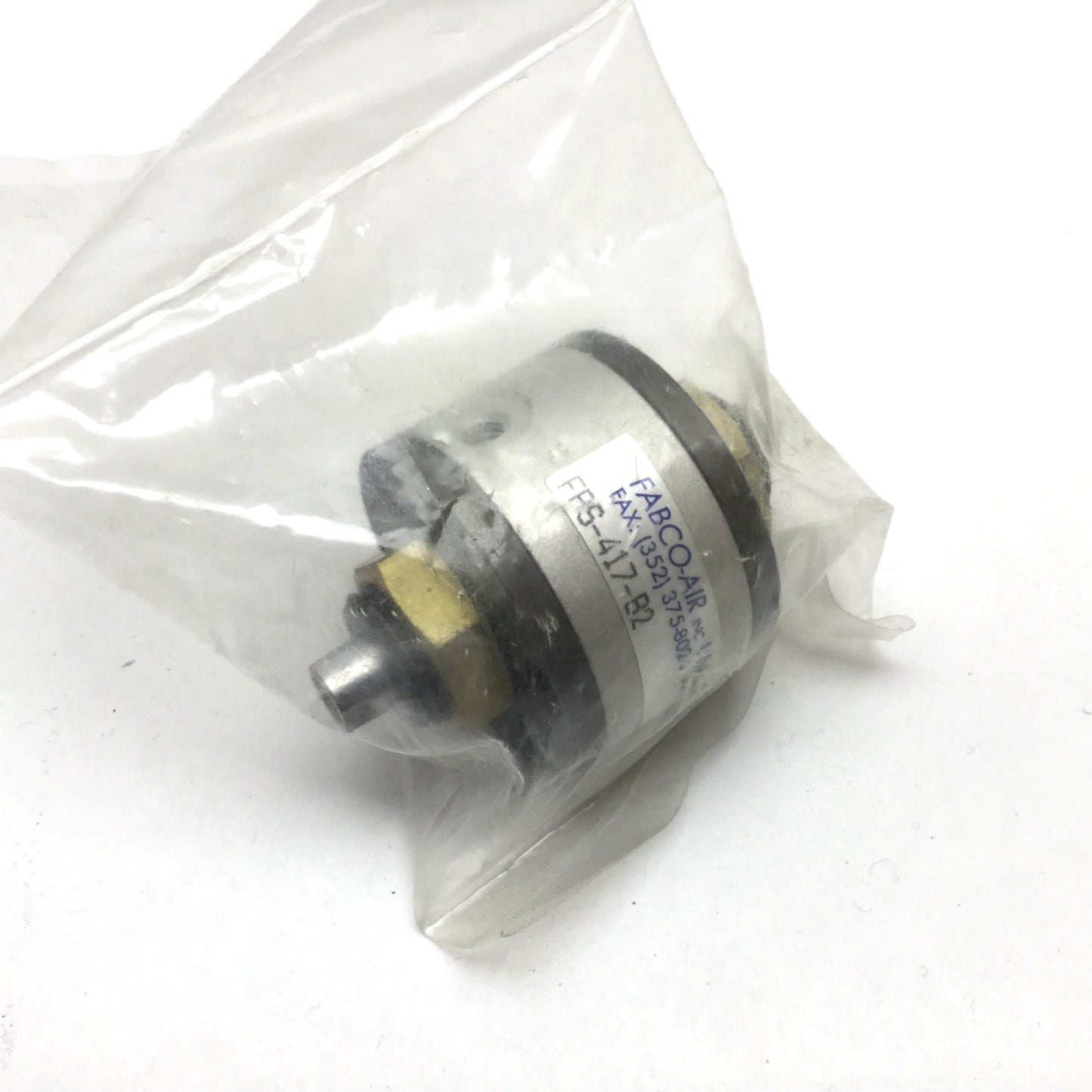 Used Fabco Air FPS-417-B2 Pancake Cylinder, Single Acting, Bore: 3/4", Stroke: 1/8"