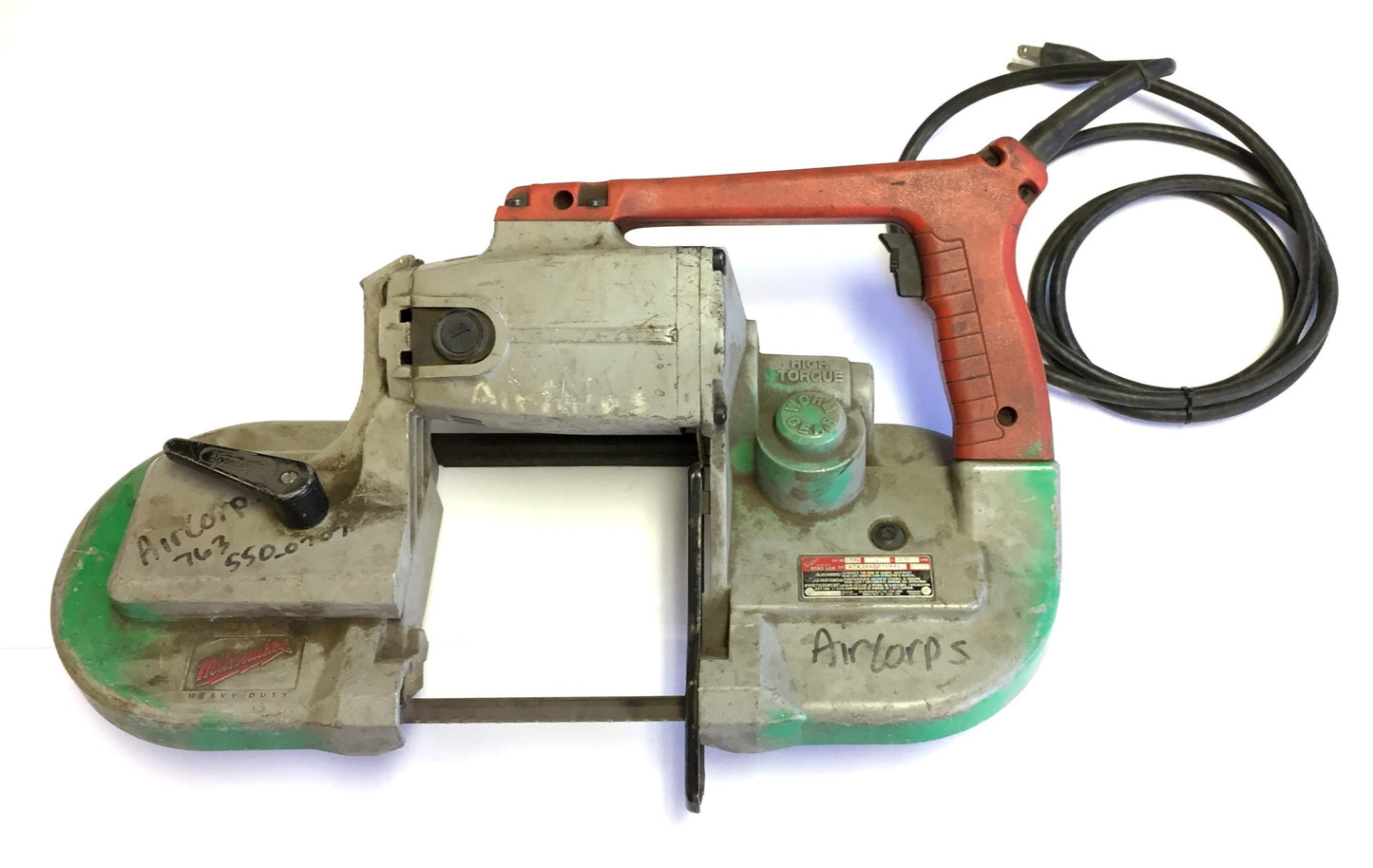 Used Milwaukee 6230 Corded Heavy Duty Band Saw, Variable Speed 0-350 FPM, 120VAC 6A