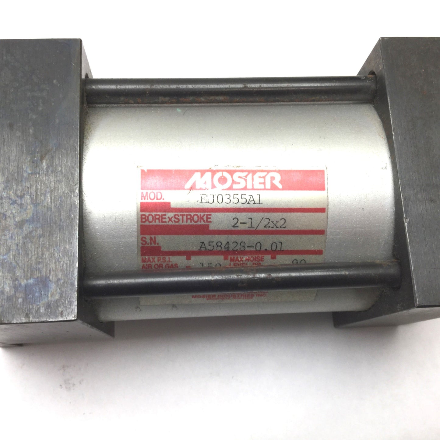 Used Airserv EJ0355A1 Pneumatic Cylinder, Bore: 2-1/2", Stroke: 2", 3/8" NPT, 250psi