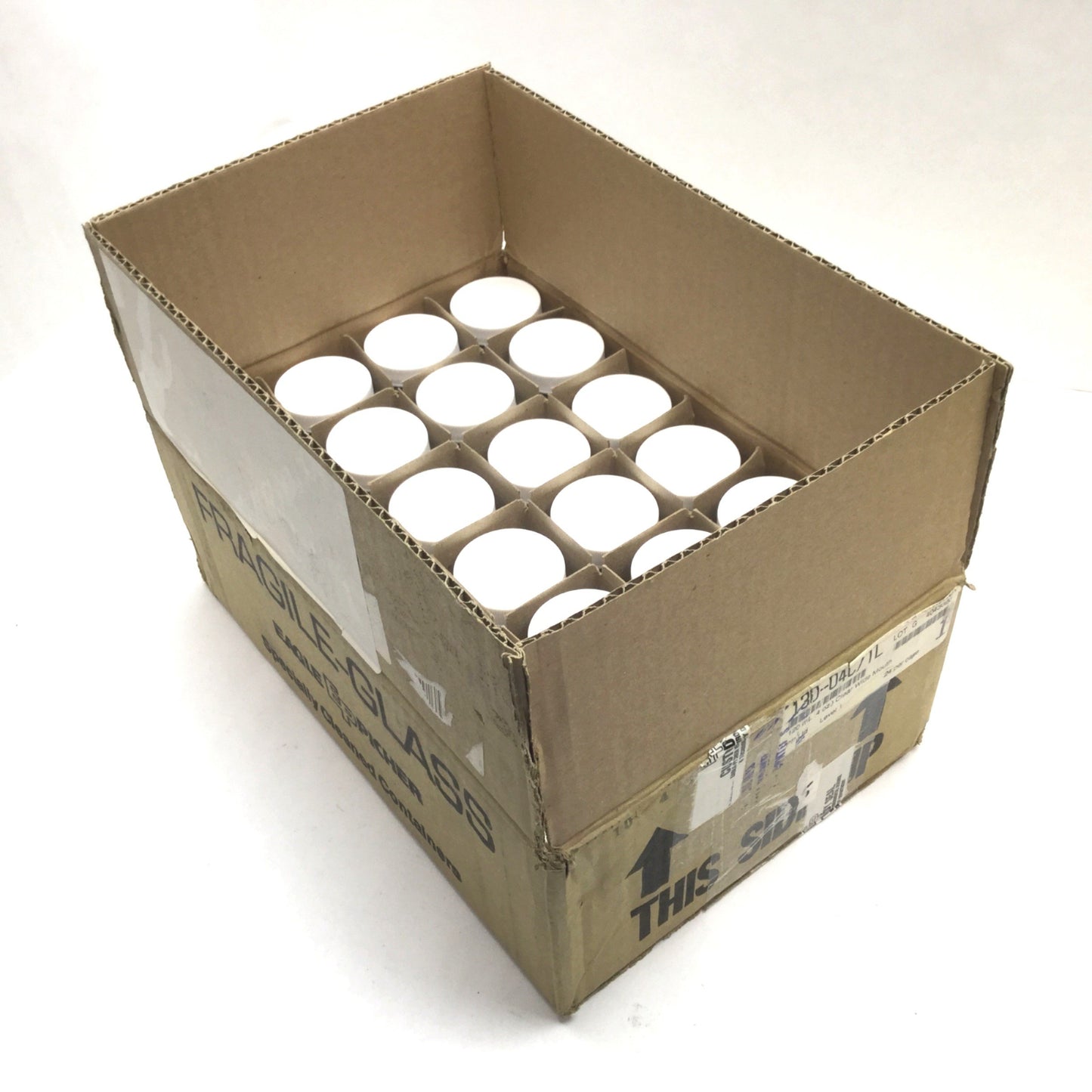 New – Open box Eagle Picher 130-04C/TL Clear Wide Mouth Tall Glass Jar, Case of 24, 120mL 4oz