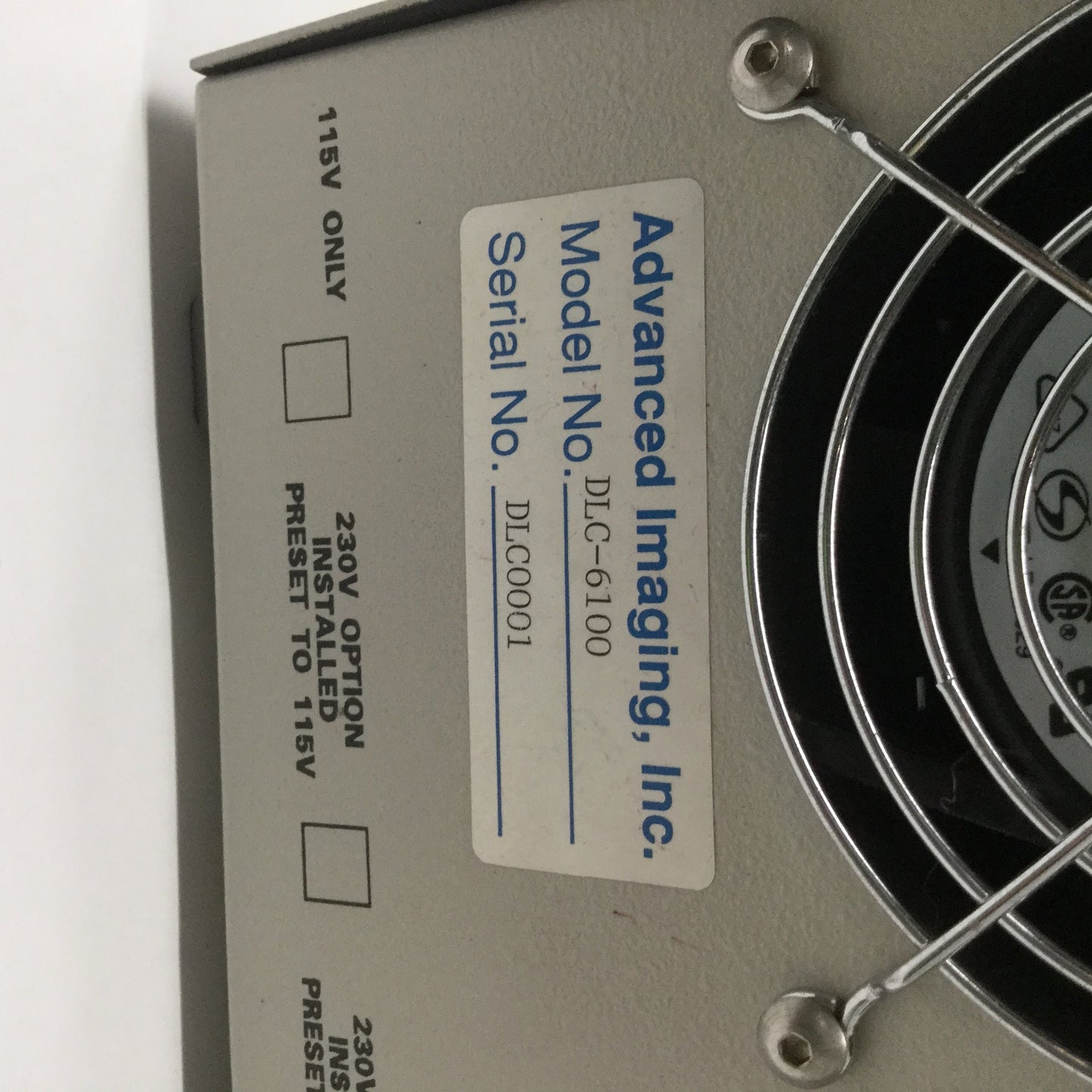 Used Advanced Imaging DLC-6100 Fiber Optic Light Source Illuminator Current LCD 115V