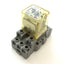 Used Lot of 5 Idec RH3B-LD Ice Cube Relays w/ SH3B-05C Socket, 10 Amp, 24VDC Coil