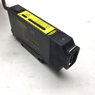 Used Banner D12EN6FV Fiber Optic Sensor, Output: NPN, Supply Voltage: 10-30VDC