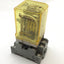 Used Lot of 5 Idec RR3PA-D Ice Cube Relays, Coil Voltage: 24VDC w/Socket Base SR3P-05