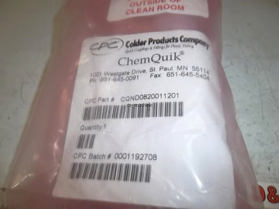 New Colder ChemQuik High Purity Quick Disconnect Coupling CQND0820011201