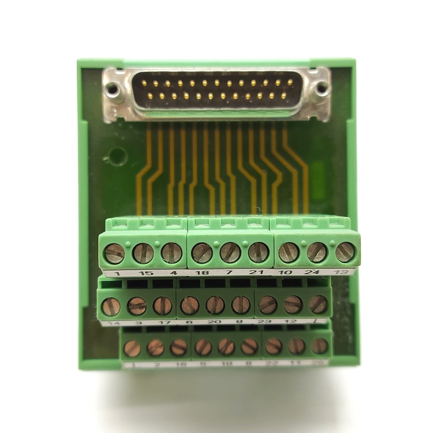 Used Phoenix Contact FLKMS-D25 SUB/S Breakout Board, 25-Pin D-Sub Male to Terminals
