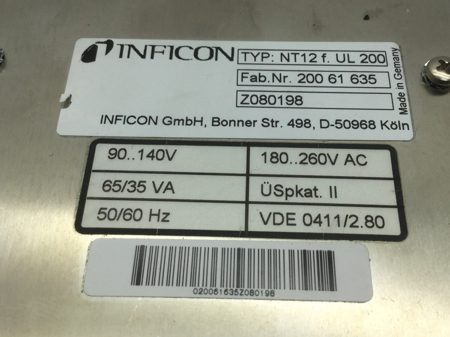 Used Leybold NT-12 UL 200 Turbomolecular Frequency Converter Pump Controller 20061635