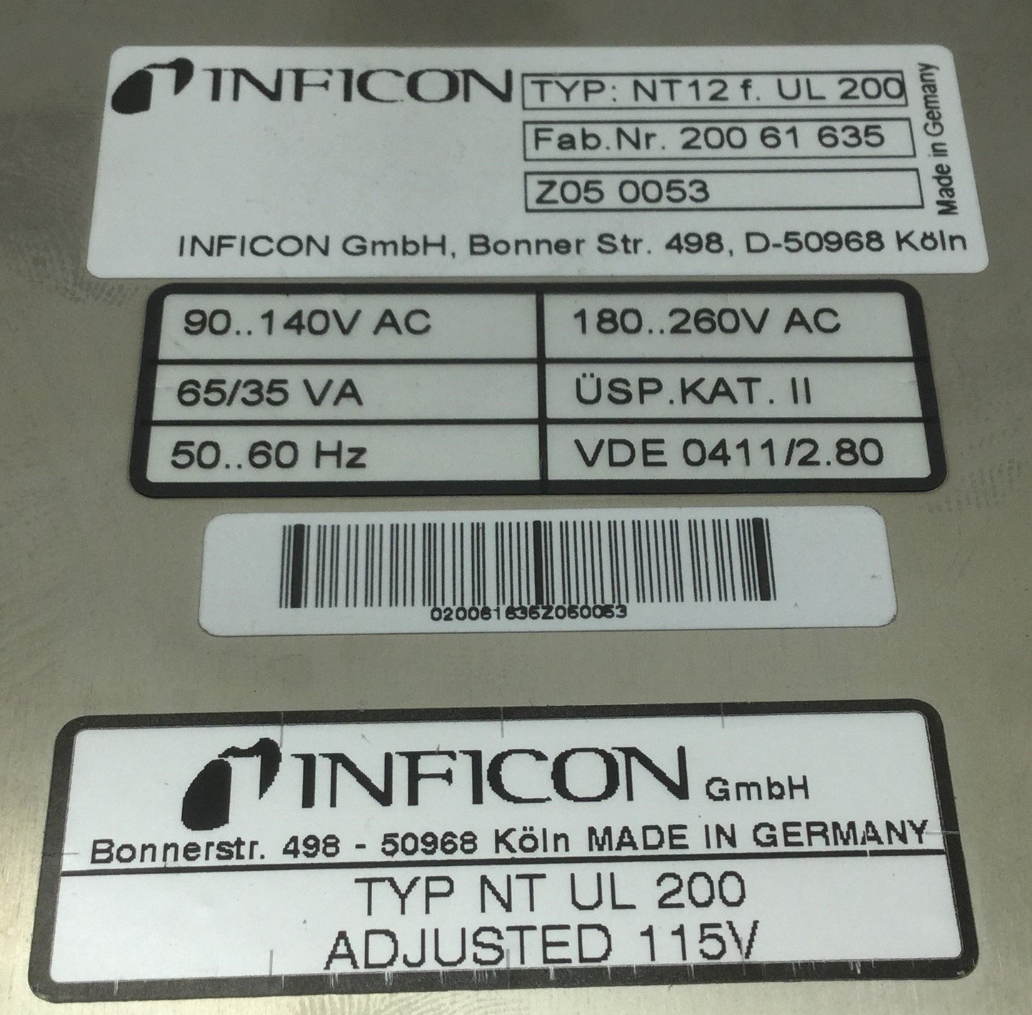 Used Leybold NT-12 UL 200 Turbomolecular Frequency Converter Pump Controller, 115VAC