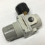 Used SMC AR30-N03-Z-A Modular Air Pressure Regulator 7-100psi, 3/8" NPT Ports w/Gauge