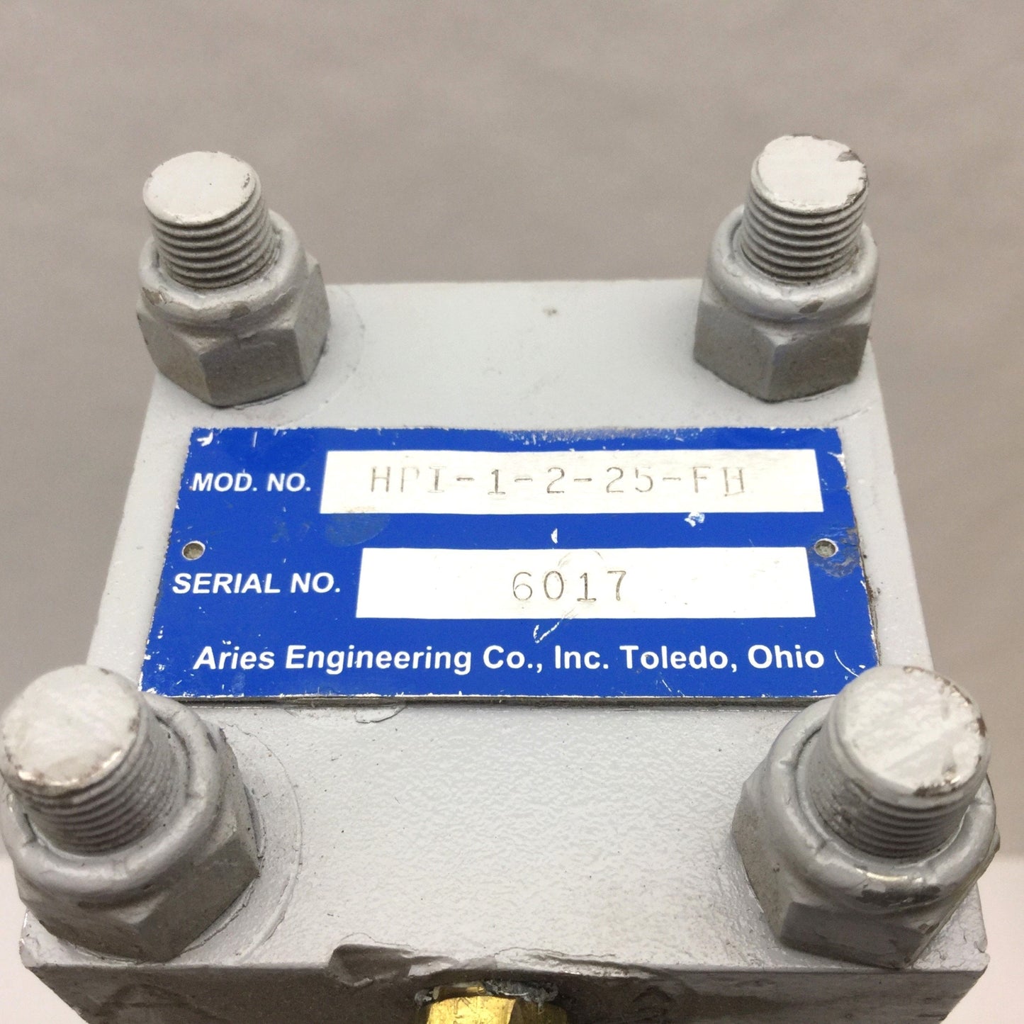 Used Aries HyperCyl HPI-1-2-25-FH Hydra-Pneumatic Cylinder, Stroke: 2", 1/8" NPT