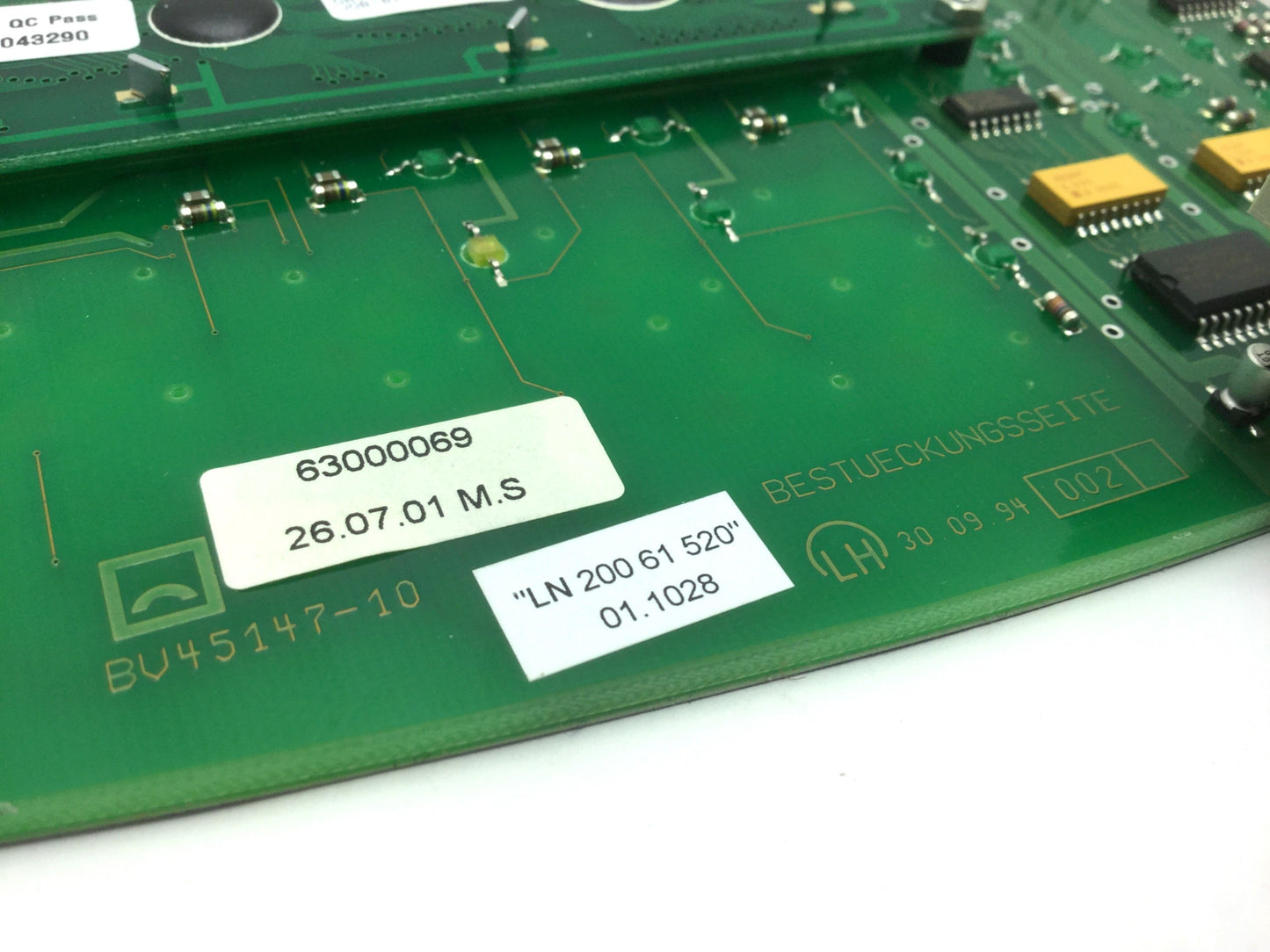Used Leybold Inficon LN 200 61 520 UL 200, Helium Leak Detector Display Control Board