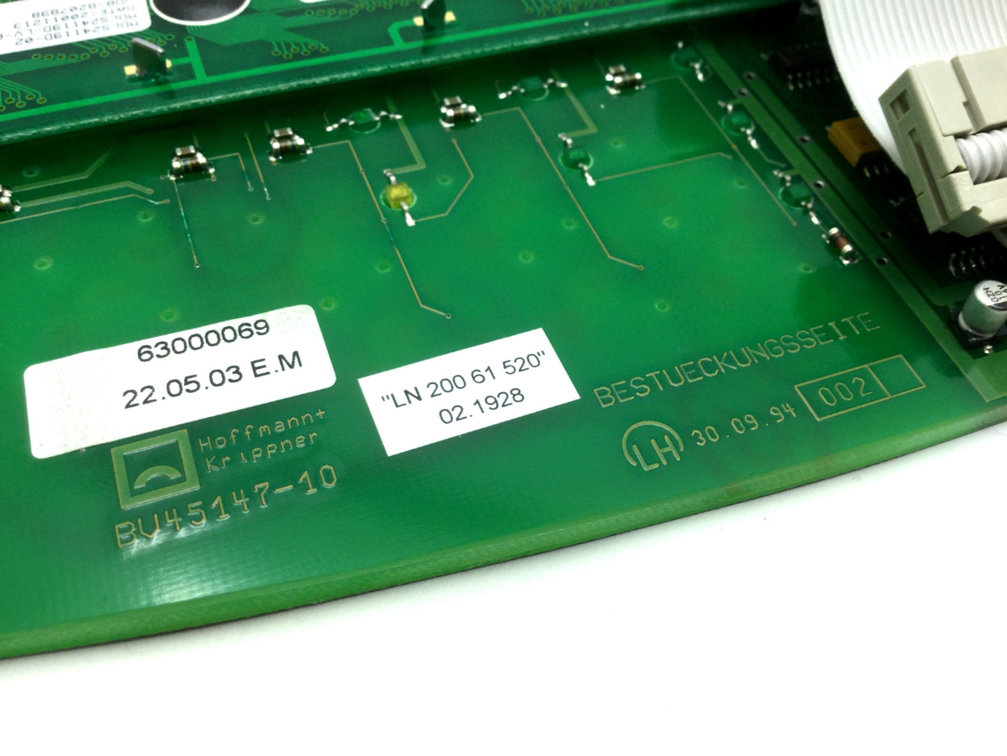 Used Leybold Inficon LN 200 61 520 Helium Leak Detector Display Control Board UL 200
