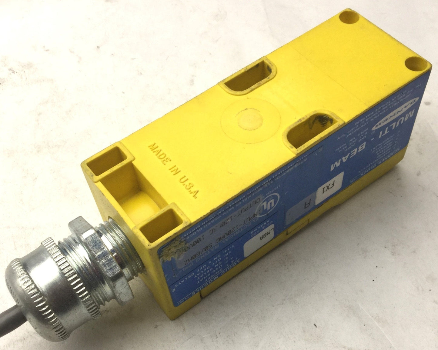 Used Banner FX1 A Maxi-Beam Scanner Block, LMBA Logic Module, 120VAC, 50/60Hz