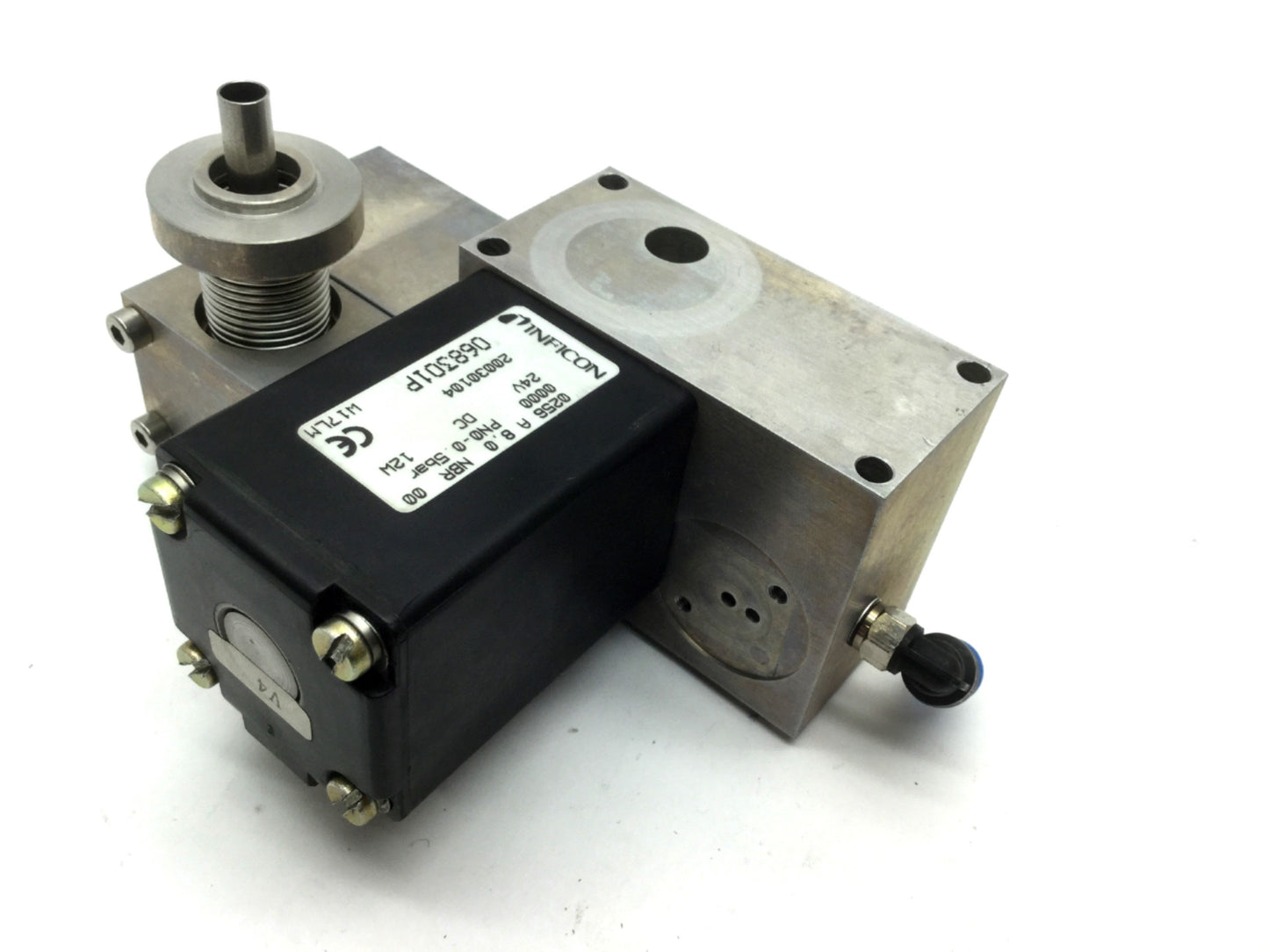 Used Leybold Inficon LN 200 20030104 20099053 Leak Tracer Valve 24VDC 0-0.5bar