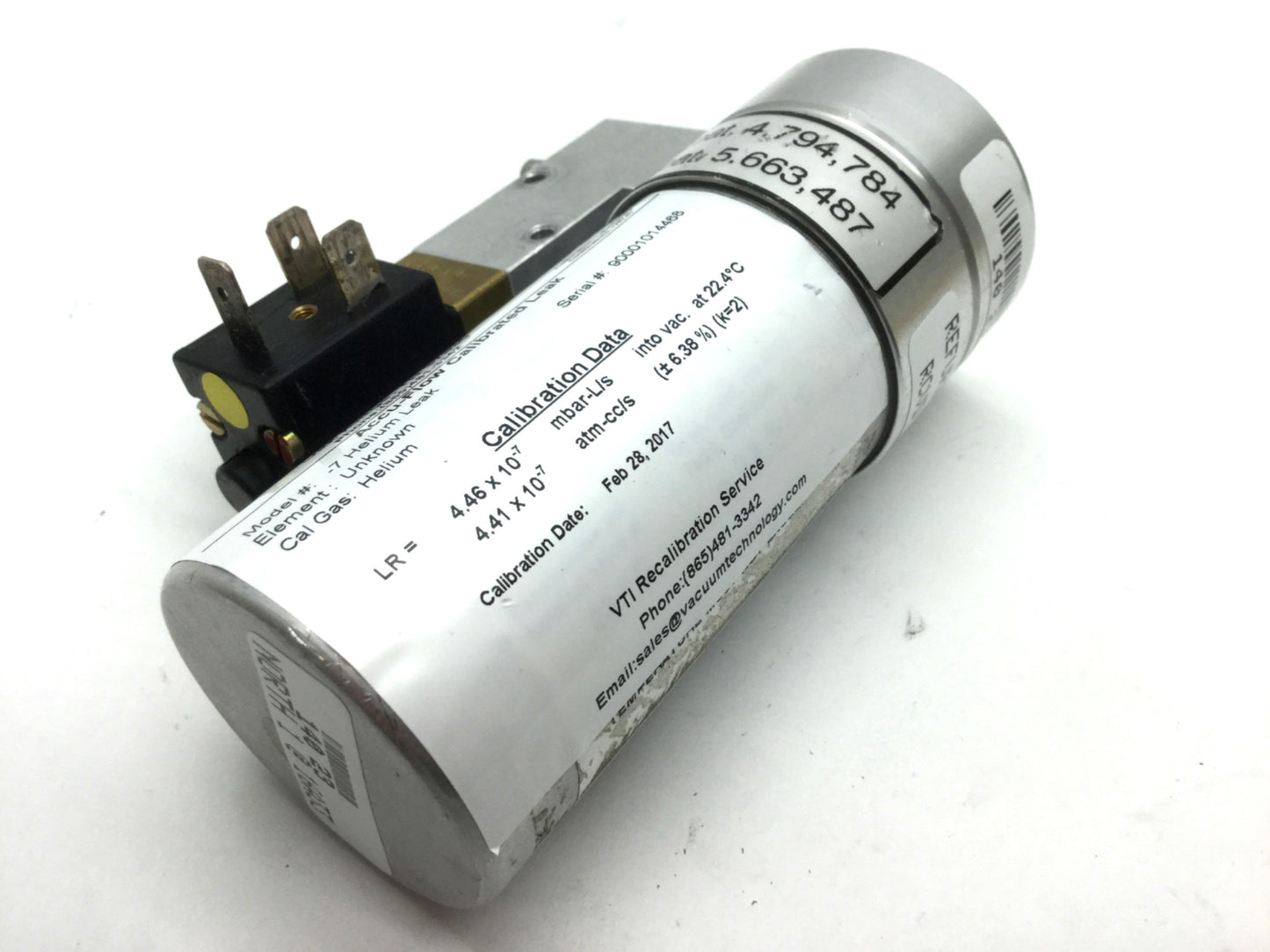 Used Leybold Inficon LN 200 Helium Leak Detection Calibration Valve US Pat 4,794,784