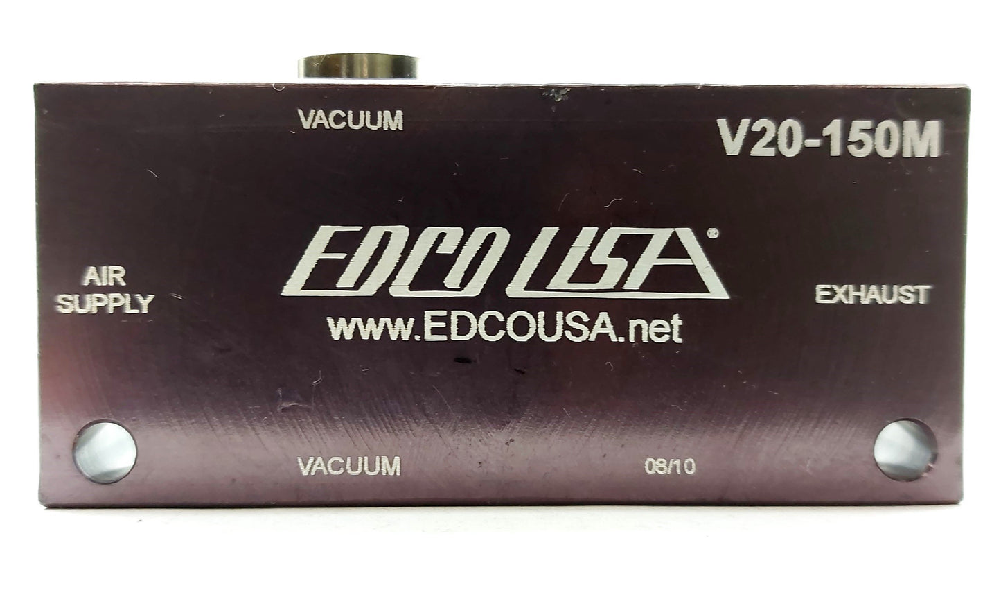 Used EDCO USA V20-150M Vacuum Pump/Generator, 20.8n-HG, 80PSI, 1/4"NPT