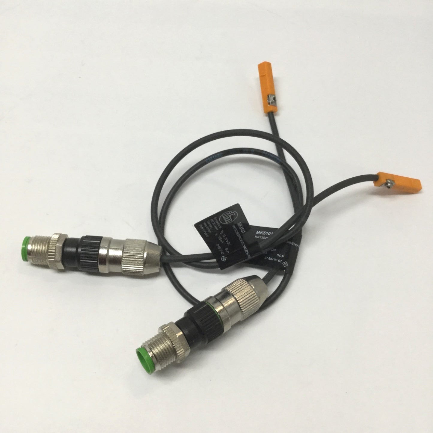 Used Lot of 2 IFM MK5101 Cylinder Sensor Magnetic Switch, PNP-NO, 10-30VDC, M12 3-Pin