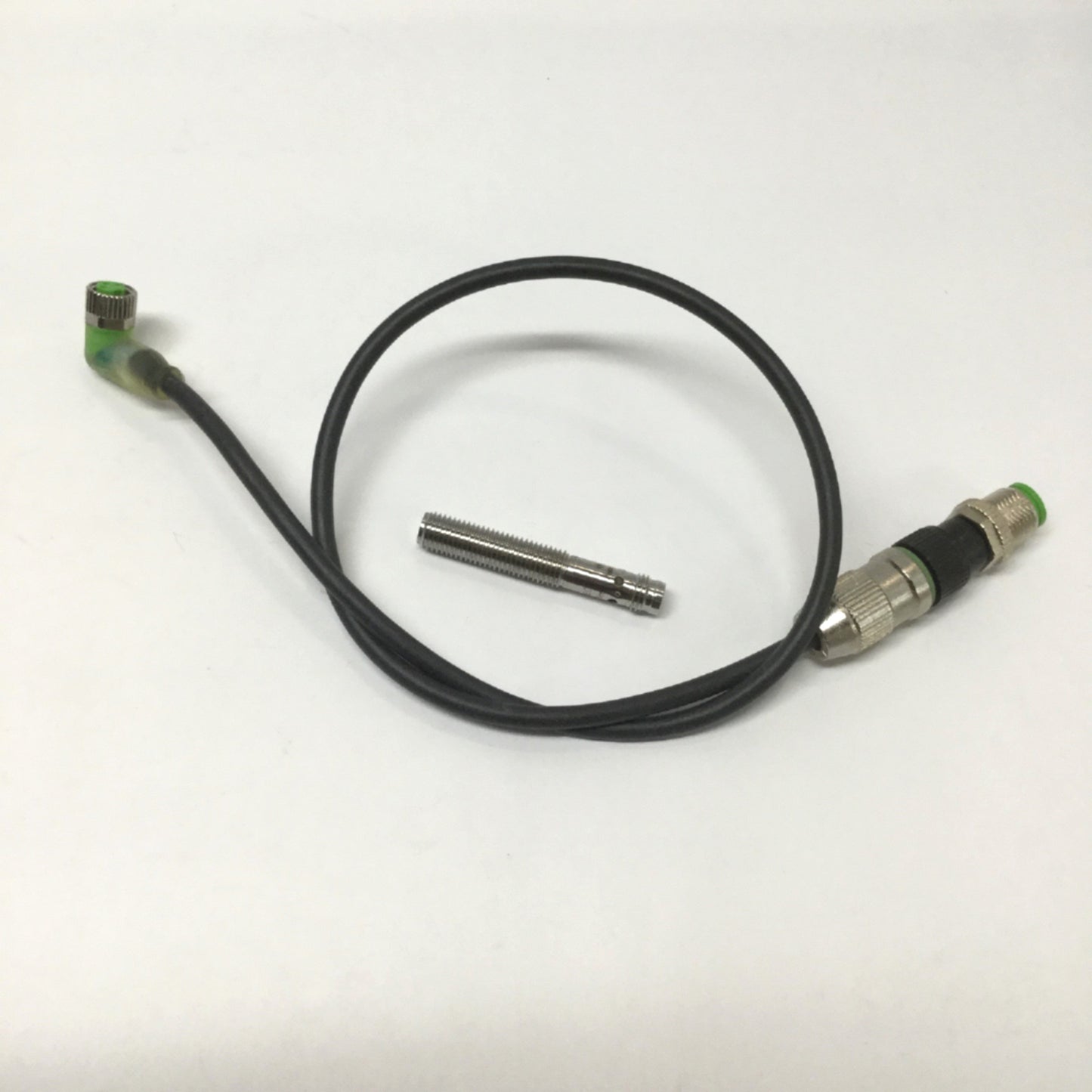 Used IFM IEC201 Inductive Proximity Sensor Switch PNP-NO, 2mm Range w/M12 3-Pin Cable