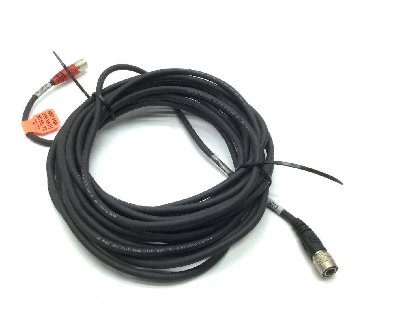 Used Cognex 300-0316-30 Machine Vision XC Camera Cable, Length: 30', 12-Pin Hirose